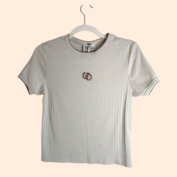 Free People Sunday Market Pointelle Tee - Picture 2 of 6